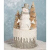Bethany Lowe 8" Platinum Smiley Snowman On Box Christmas Decoration TL7825 -The Christmas Shop apihlx5fm 26851.1646091865
