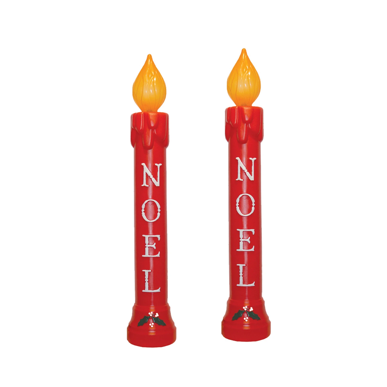 39" Set Of 2 Red NOEL Candle Blow Mold Outdoor Christmas Home Decor 77330 3 39" Set Of 2 Red NOEL Candle Blow Mold Outdoor Christmas Home Decor 77330