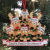 Reindeer Family Of 6 Personalized Christmas Ornament