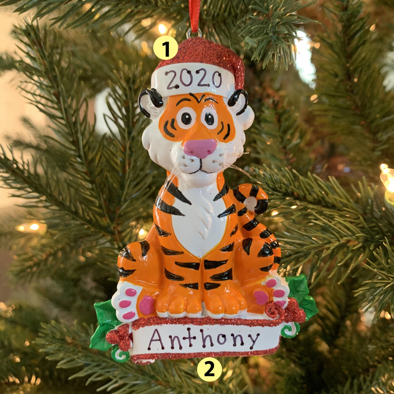 Baby Tiger Personalized Christmas Ornament OR1850T 3 Baby Tiger Personalized Christmas Ornament OR1850T
