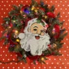 30" Handmade Vintage Inspired Santa Lighted Wreath W/ Shiny Brite Ornaments 1 30" Handmade Vintage Inspired Santa Lighted Wreath W/ Shiny Brite Ornaments -The Christmas Shop apipdgmaw 32080.1646091921