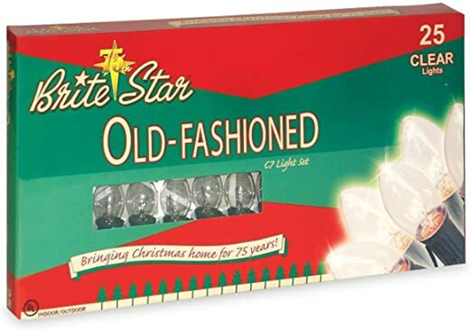 Brite Star 25 Vintage Inspired Clear Ceramic C7 Christmas Lights 37-835-00 3 Brite Star 25 Vintage Inspired Clear Ceramic C7 Christmas Lights 37-835-00