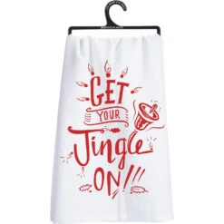 Primitives By Kathy Get Your Jingle On Kitchen Dish Towel 27486