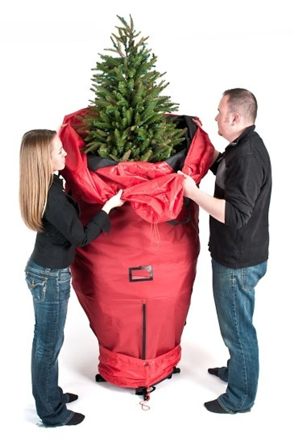 Santa's Bags 7.5' Medium Upright Christmas Tree Storage Bag SB-10100 3 Santa's Bags 7.5' Medium Upright Christmas Tree Storage Bag SB-10100 - Image 2