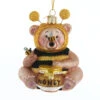 4.25" Noble Gems Bee Honey Bear Glass Christmas Ornament NBX0020 -The Christmas Shop apiukii5o 67384.1646091880