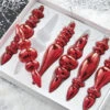 Raz 6.5" Box Of Red Finial Glass Christmas Ornaments 4122819 2 Raz 6.5" Box Of Red Finial Glass Christmas Ornaments 4122819 -The Christmas Shop apiuwbhdf 03757.1646091861
