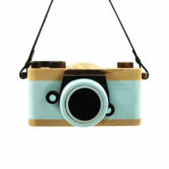 Hallmark 3.75" Retro Camera Wooden Christmas Ornament 1HGO2325