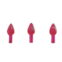 100 Pack 5/8" Red Ceramic Tree Plastic Replacement Light Bulbs P0666