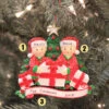 Couple Opening Presents Personalized Christmas Ornament OR1523-2 -The Christmas Shop apixu4xoo 42694.1646091876