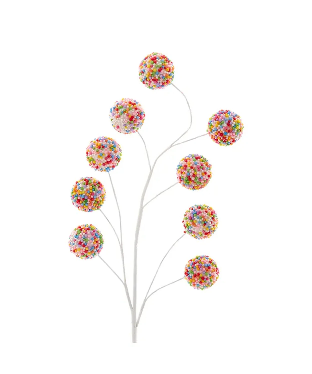 Kurt Adler 25.5" Confetti Sprinkles Glittered Ball Christmas Tree Spray C9582 3 Kurt Adler 25.5" Confetti Sprinkles Glittered Ball Christmas Tree Spray C9582