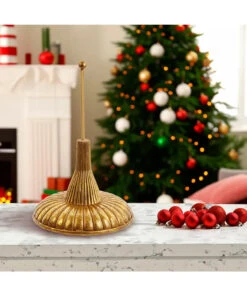 Kurt Adler 7" Gold Christmas Tree Topper Finial Holder D4412