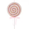 Kurt Adler 21" Large Pink And White Sprinkled Lollipop Christmas Tree Pick D4422