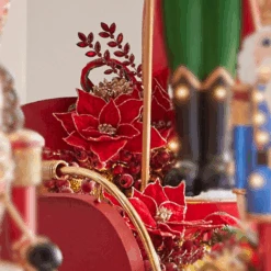 Raz 20" Gold Edged Red Poinsettia Christmas Tree Pick F4406734