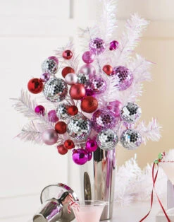 Raz 16" Silver Disco Ball Christmas Tree Spray F4432760 5 Raz 16" Silver Disco Ball Christmas Tree Spray F4432760 -The Christmas Shop f4432760 f4432739 24028.1721243462