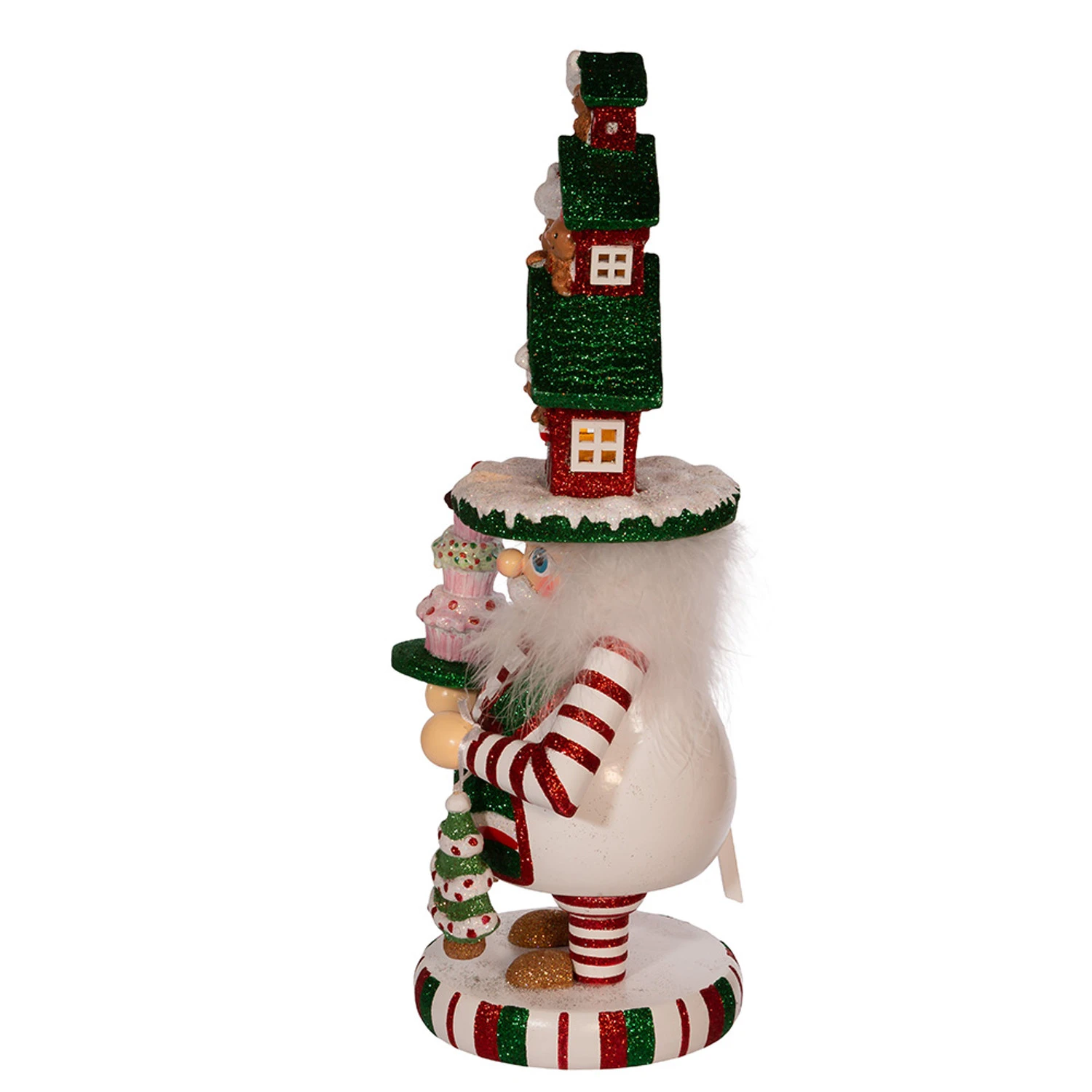 Kurt Adler 15" Hollywood Nutcrackers Lighted Gingerbread House Hat Nutcracker HA0571 5 Kurt Adler 15" Hollywood Nutcrackers Lighted Gingerbread House Hat Nutcracker HA0571 - Image 3