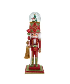 Kurt Adler 20" Hollywood Nutcrackers Dance Of The Sugar Plum Fairy Musical Water Globe Hat Nutcracker HA0725