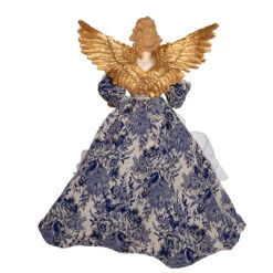 17" Indigo Blue Delft Angel Christmas Tree Topper J6099 -The Christmas Shop j6099 03 22843.1653408815