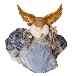 17" Indigo Blue Delft Angel Christmas Tree Topper J6099 -The Christmas Shop j6099 05 70425.1653408812