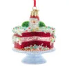 Kurt Adler 3.75" Noble Gems Glass Red Velvet Cake With Stand Glass Christmas Ornament NB1847 -The Christmas Shop nb1847 07253.1746479513