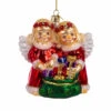 Kurt Adler 4" Noble Gems Angels With Gifts Glass Christmas Ornaments NBX0089 -The Christmas Shop nbx0089 36483.1719954191