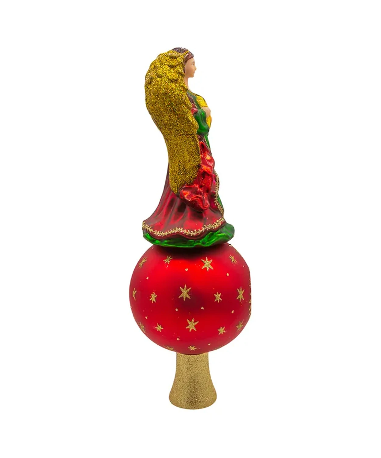 Kurt Adler 8.75" Noble Gems Finial Angel With Reflector Glass Christmas Tree Topper NBX0114 5 Kurt Adler 8.75" Noble Gems Finial Angel With Reflector Glass Christmas Tree Topper NBX0114 - Image 3