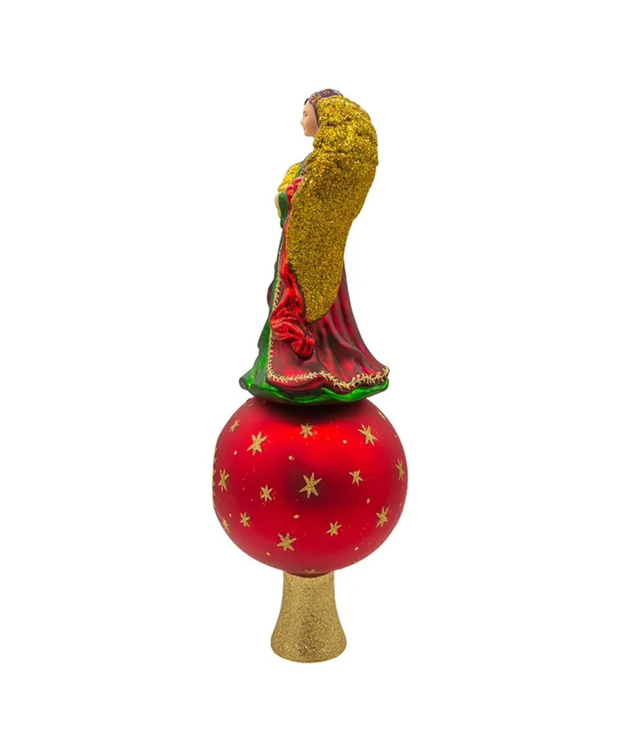 Kurt Adler 8.75" Noble Gems Finial Angel With Reflector Glass Christmas Tree Topper NBX0114 7 Kurt Adler 8.75" Noble Gems Finial Angel With Reflector Glass Christmas Tree Topper NBX0114 - Image 5
