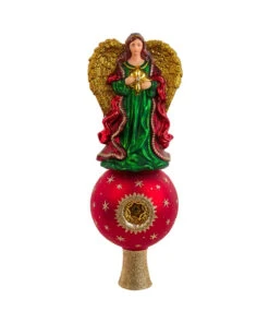 Kurt Adler 8.75" Noble Gems Finial Angel With Reflector Glass Christmas Tree Topper NBX0114 10 Kurt Adler 8.75" Noble Gems Finial Angel With Reflector Glass Christmas Tree Topper NBX0114 -The Christmas Shop nbx0114 56076.1746481065