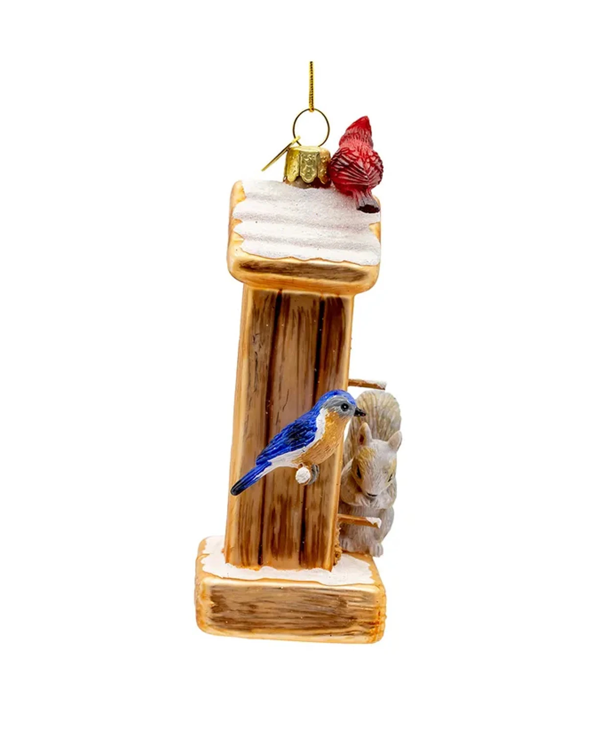 Kurt Adler 5" Noble Gems Bird Feeder Glass Christmas Ornament NBX0147 4 Kurt Adler 5" Noble Gems Bird Feeder Glass Christmas Ornament NBX0147 - Image 2