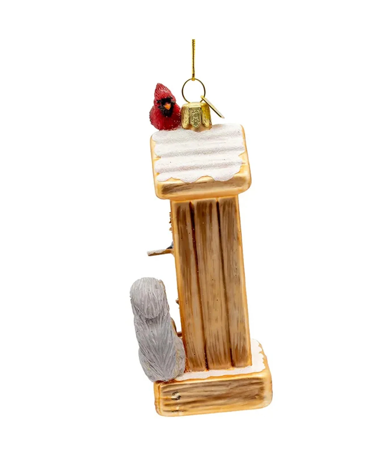 Kurt Adler 5" Noble Gems Bird Feeder Glass Christmas Ornament NBX0147 6 Kurt Adler 5" Noble Gems Bird Feeder Glass Christmas Ornament NBX0147 - Image 4