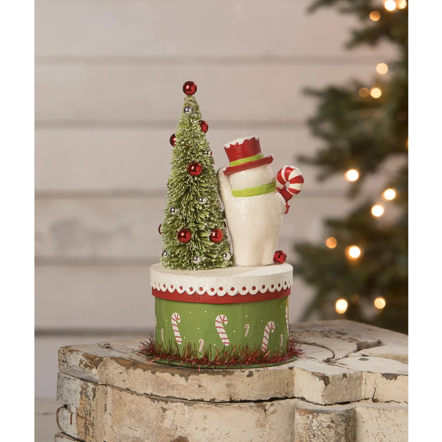 Bethany Lowe 9" Happy Snowman On Box Christmas Decoration TL2361 5 Bethany Lowe 9" Happy Snowman On Box Christmas Decoration TL2361 - Image 3