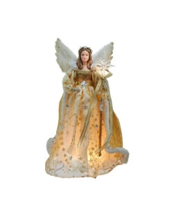 Kurt Adler 16" Gold Celestial Angel Christmas Tree Topper UL2249